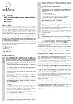 Preview for 7 page of Renkforce 1013327 Operating Instructions Manual