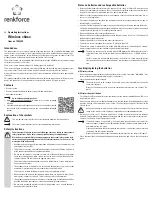 Preview for 3 page of Renkforce 1052395 Operating Instructions Manual