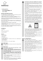 Renkforce 1052420 Operating Instructions Manual preview