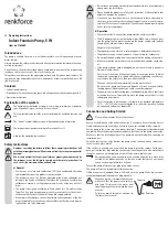 Preview for 3 page of Renkforce 1168660 Operating Instructions Manual