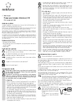 Preview for 5 page of Renkforce 1168660 Operating Instructions Manual