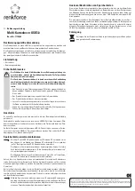 Renkforce 1170560 Operating Instructions предпросмотр