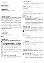 Renkforce 1170824 Operating Instructions Manual preview