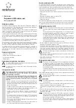 Preview for 5 page of Renkforce 1170824 Operating Instructions Manual