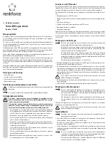 Preview for 7 page of Renkforce 1170824 Operating Instructions Manual