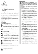 Preview for 1 page of Renkforce 1170825 Operating Instructions Manual