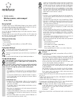 Preview for 7 page of Renkforce 1172089 Operating Instructions Manual