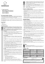 Renkforce 1177581 Operating Instructions предпросмотр