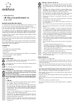 Preview for 1 page of Renkforce 1193534 Operating Instructions Manual