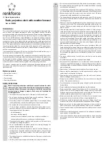 Preview for 5 page of Renkforce 1208055 Operating Instructions Manual