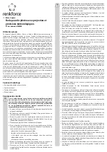 Preview for 9 page of Renkforce 1208055 Operating Instructions Manual