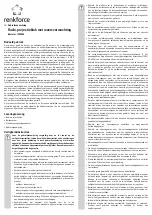 Preview for 13 page of Renkforce 1208055 Operating Instructions Manual