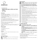 Preview for 3 page of Renkforce 1208068 Operating Instructions Manual