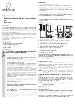 Предварительный просмотр 3 страницы Renkforce 1208456 Operating Instructions Manual