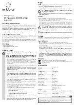 Предварительный просмотр 1 страницы Renkforce 1217435 Operating Instructions