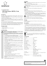 Предварительный просмотр 2 страницы Renkforce 1217435 Operating Instructions