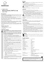 Предварительный просмотр 4 страницы Renkforce 1217435 Operating Instructions