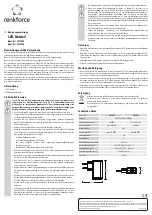 Renkforce 1217845 Operating Instructions предпросмотр