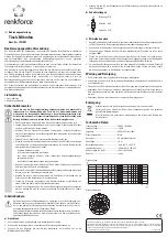 Preview for 1 page of Renkforce 1221087 Operating Instructions