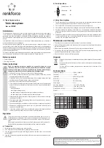 Preview for 2 page of Renkforce 1221087 Operating Instructions