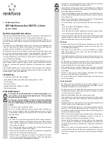 Preview for 1 page of Renkforce 1227480 Operating Instructions Manual