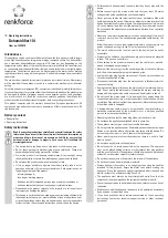 Preview for 4 page of Renkforce 1232670 Operating Instructions Manual