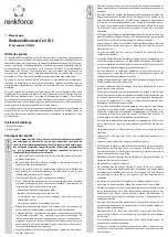 Preview for 7 page of Renkforce 1232670 Operating Instructions Manual