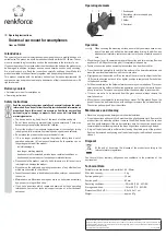 Preview for 2 page of Renkforce 1233050 Operating Instructions