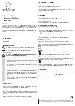 Preview for 2 page of Renkforce 1270197 Operating Instructions