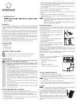 Preview for 3 page of Renkforce 1270203 Operating Instructions Manual