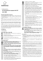 Preview for 1 page of Renkforce 1289331 Operating Instructions Manual