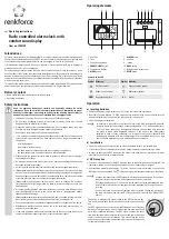 Preview for 3 page of Renkforce 1295730 Operating Instructions Manual