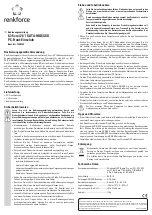 Renkforce 1295744 Operating Instructions предпросмотр