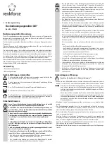 Preview for 1 page of Renkforce 1296308 Operating Instructions Manual