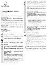 Preview for 3 page of Renkforce 1296308 Operating Instructions Manual