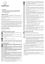 Preview for 5 page of Renkforce 1296308 Operating Instructions Manual