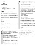 Preview for 3 page of Renkforce 1298227 Operating Instructions Manual