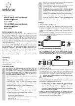 Предварительный просмотр 1 страницы Renkforce 1305500 Operating Instructions Manual