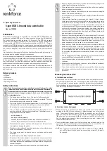 Preview for 3 page of Renkforce 1318454 Operating Instructions Manual