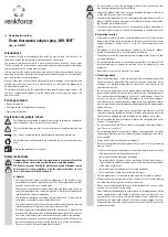 Preview for 4 page of Renkforce 1323077 Operating Instructions Manual