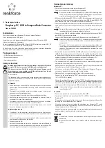 Preview for 3 page of Renkforce 1333028 Operating Instructions Manual