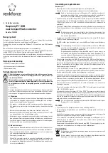 Preview for 7 page of Renkforce 1333028 Operating Instructions Manual