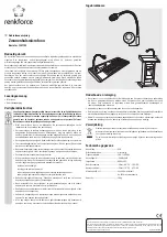 Предварительный просмотр 4 страницы Renkforce 1337794 Operating Instructions