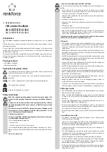 Предварительный просмотр 3 страницы Renkforce 1361116 Operating Instructions Manual