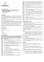 Preview for 3 page of Renkforce 1361501 Operating Instructions Manual