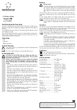 Предварительный просмотр 1 страницы Renkforce 1362483 Operating Instructions