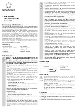 Renkforce 1369125 Operating Instructions Manual предпросмотр