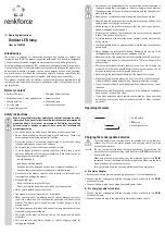 Preview for 3 page of Renkforce 1369125 Operating Instructions Manual