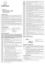 Preview for 5 page of Renkforce 1369125 Operating Instructions Manual