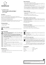 Preview for 2 page of Renkforce 1370140 Operating Instructions